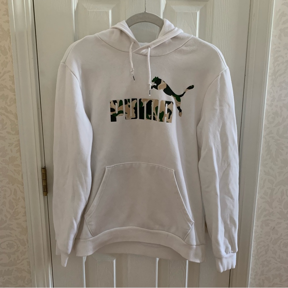 White puma hoodie small